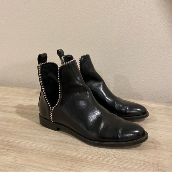 Zara Black Studded Boots - Picture 5 of 7